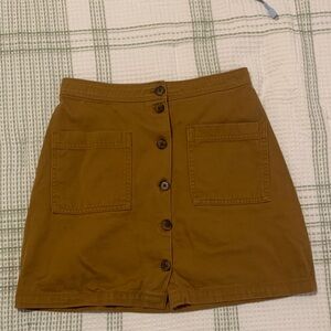 Old Navy Tan Button-Front Mini Skirt